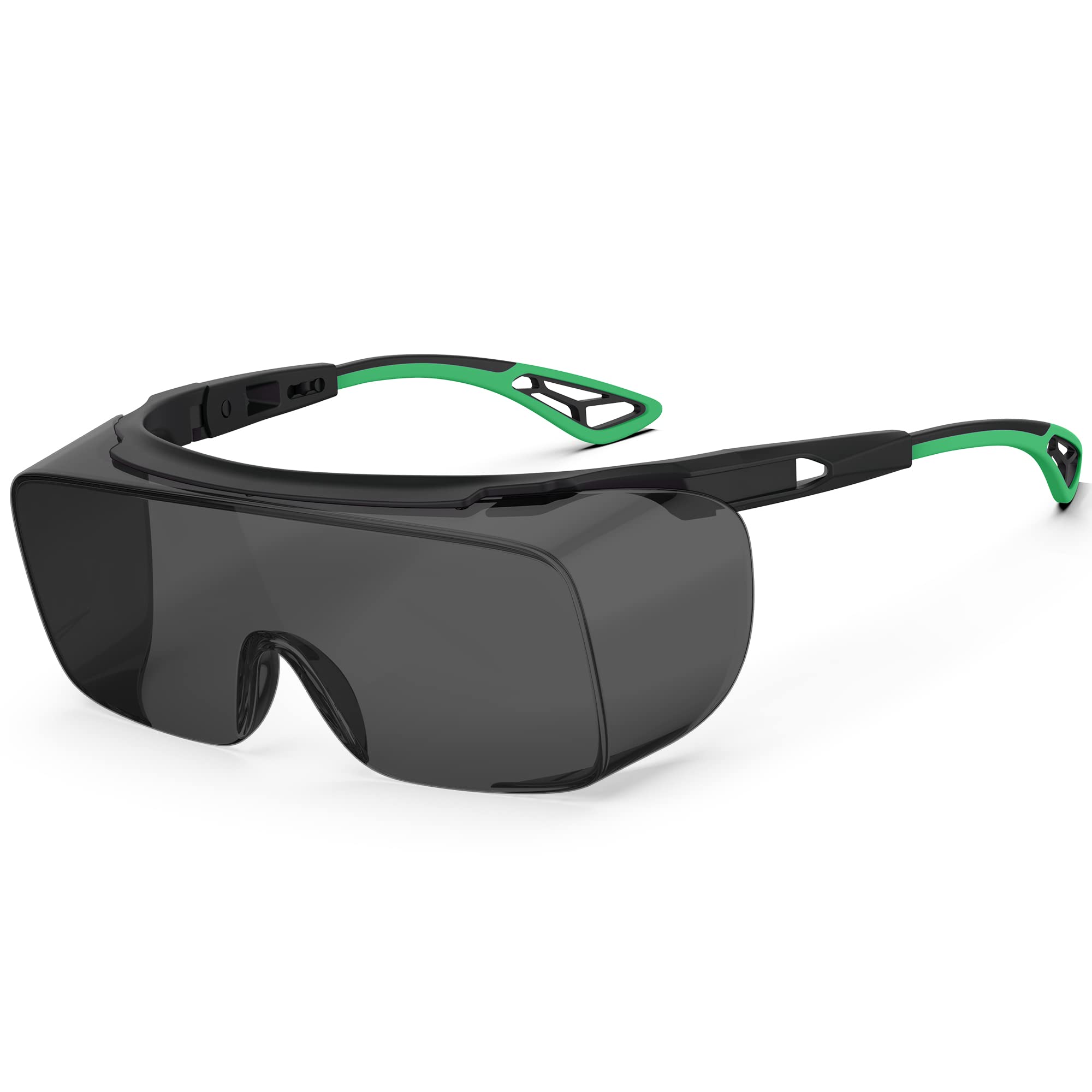 TOREGE Tinted Safety Glasses, Anti Fog Safety Glasses Over Glasses, Welding Glasses With HD Lenses, Medical Lab Goggles For Men(