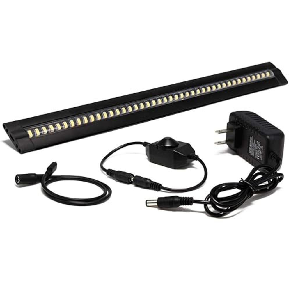 LEDLightsWorld 13 inch LED Under Cabinet Lighting, 12V 5W Ultra Thin Plug in Counter Light, Dimmable Warm White, CRI90 Under Counter Lights for