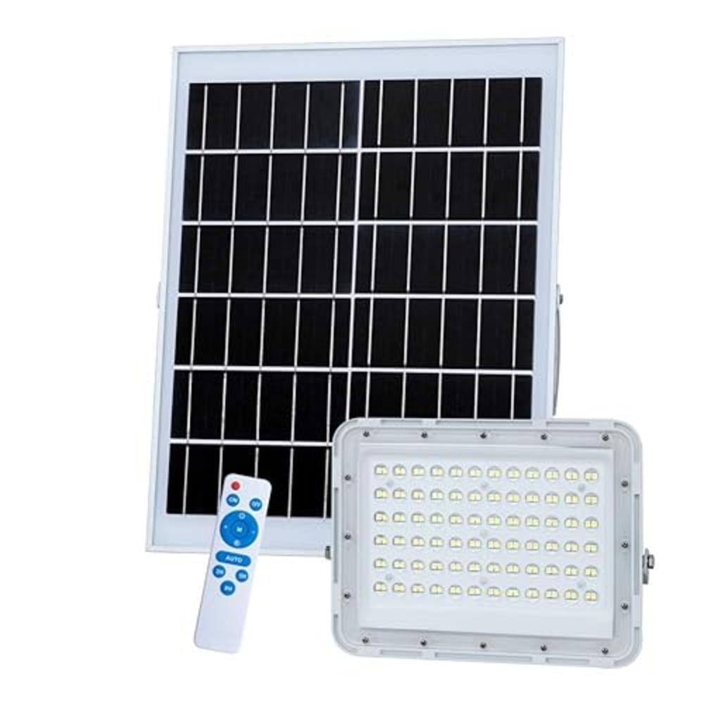 TIN SUM SOLAR ENERGY 200W LED Solar Flood Lights,18000Lumens Street Flood Light Outdoor IP67 Waterproof with Remote Control Security Lighting for Yar