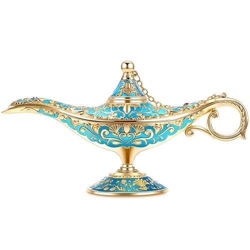 Gusnilo Vintage Aladdin Magic Lamp Genie Collector's Edition /Wedding Table Decoration,Collectable Rare Classic Arabian Props Al