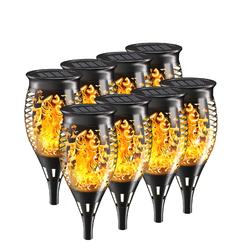 Oalysam Solar Tiki Torch Lights with Flickering Flames for Garden, Torch Stake Light Outdoor Decorative, Waterproof Landscape Flame Ligh