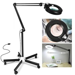 8X Magnifying Glass with Light and Stand, LANCOSC Floor Lamp with