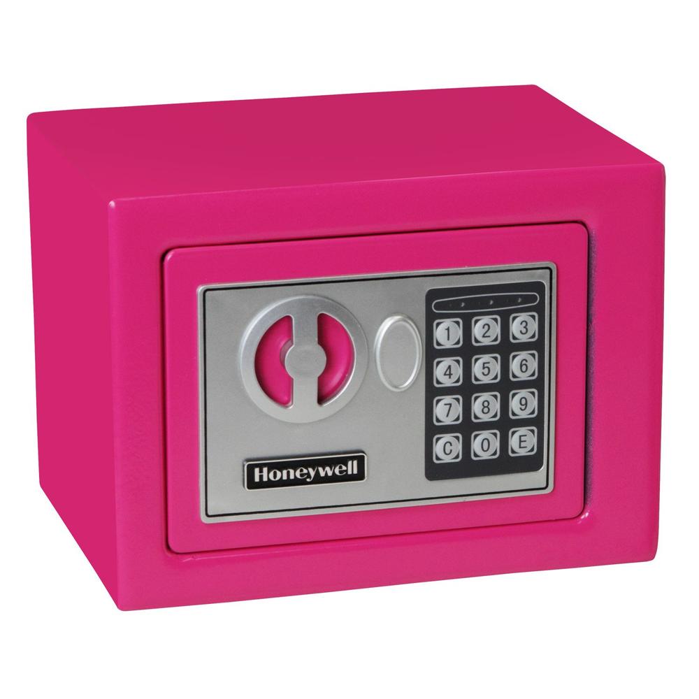Honeywell Safes & Door Locks 5005P Steel Security Safe with Digital Lock, 0.17-Cubic Feet, Pink