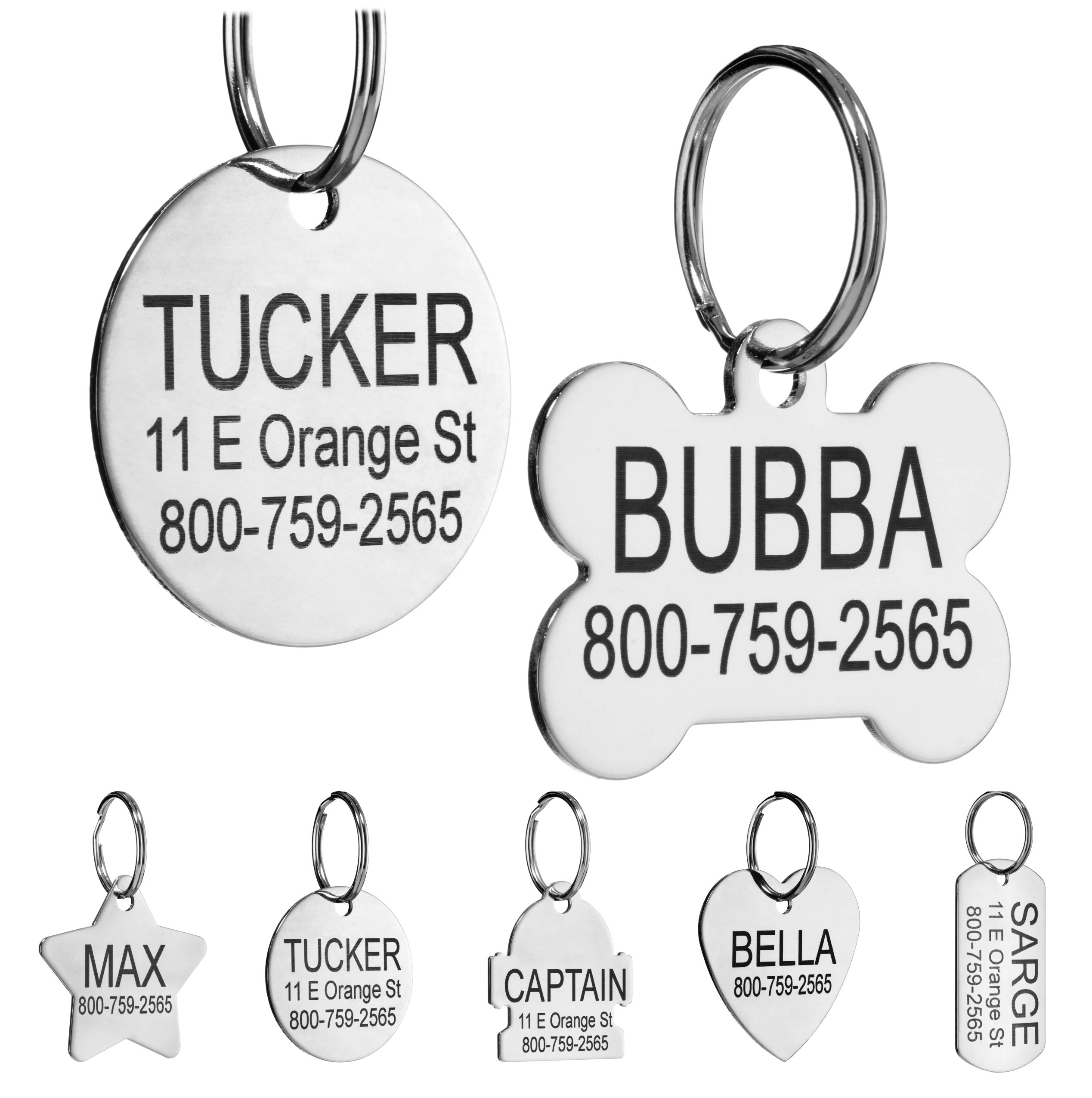 Providence Engraving Custom Engraved Stainless Steel Pet ID Tags