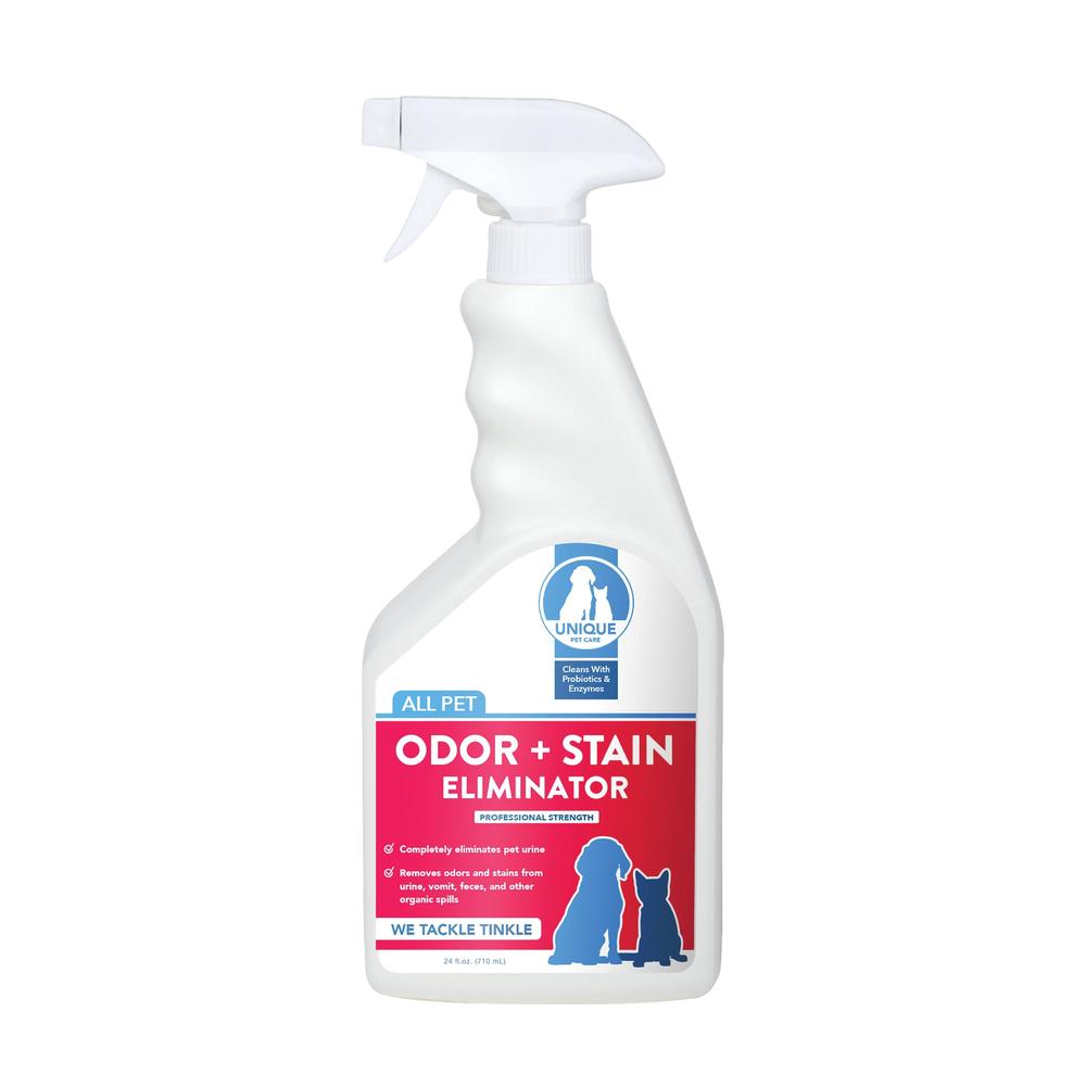 Unique Pet Odor and Stain Eliminator - 24 oz. Ready-to-Use Liquid Spray - Bio-Enzymatic Formula Eliminates Old and New Pet Odor 