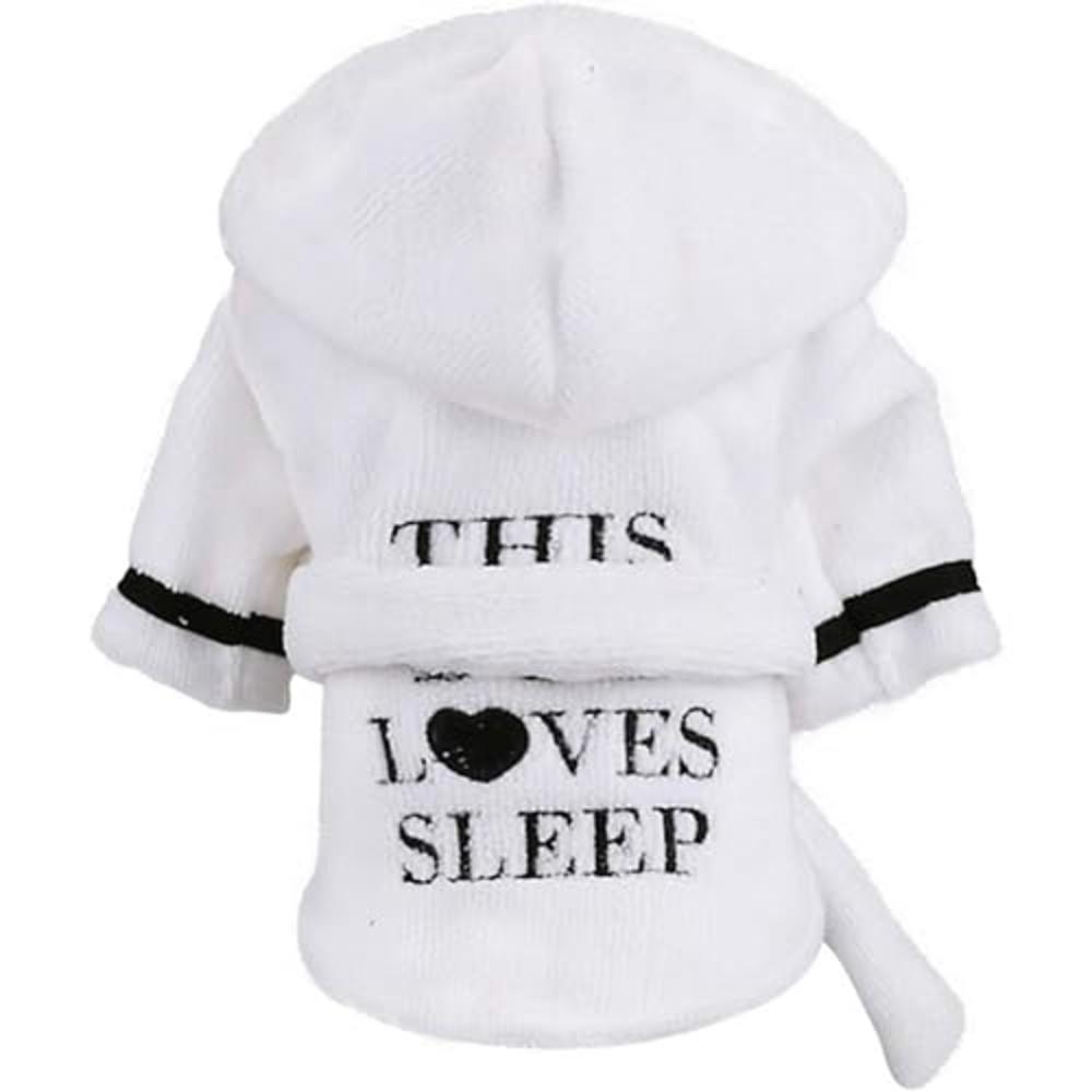 Stock Show Pet Pajama with Hood Thickened Luxury Soft Cotton Hooded Bathrobe Quick Drying and Super Absorbent Dog Bath Towel Sof