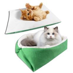 YUNNARL Self-Warming Cat Bed - Convertible Cat Mat, Light Weight Pet Bed for Cats, Puppy Cat Bed Mat, Machine Washable Puppy Bed