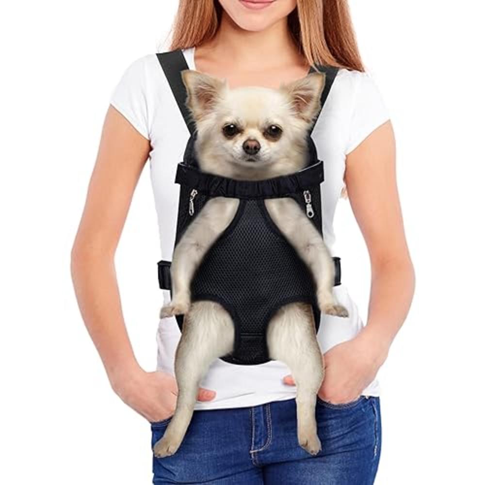 Nobleza Dog Carrier Backpacks, Hands-Free Adjustable Dog Front Carrier Legs Out Easy-Fit Pet Carrier Backpack for Traveling Hiki
