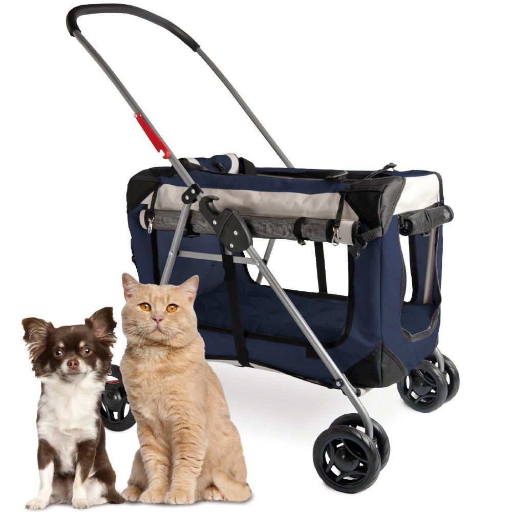 PetLuv Pet Stroller and Carrier - Premium Cat & Dog Stroller with Detachable Wheels - Cat Stroller for Medium to Large Sized Pets with 