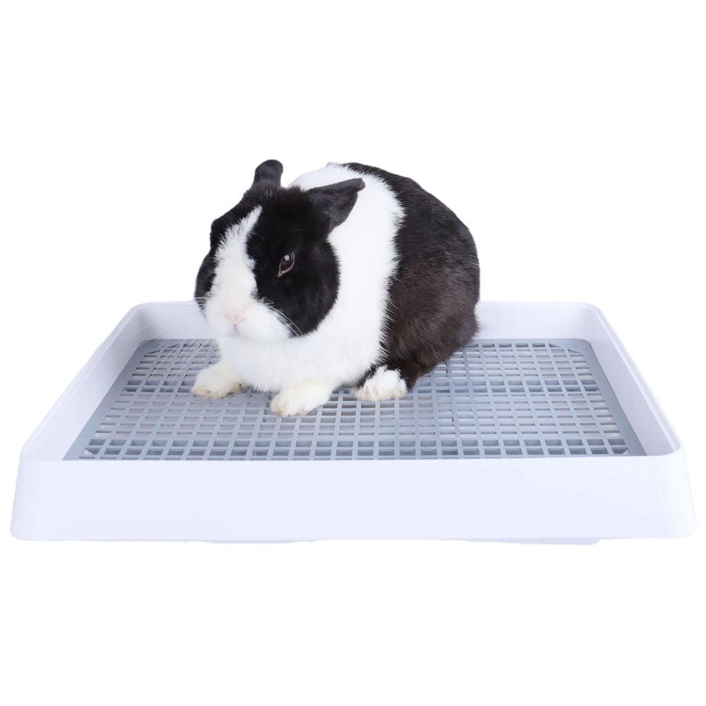 RUBYHOME Super Large Rabbit Litter Box with Grate, Rabbit Potty Box