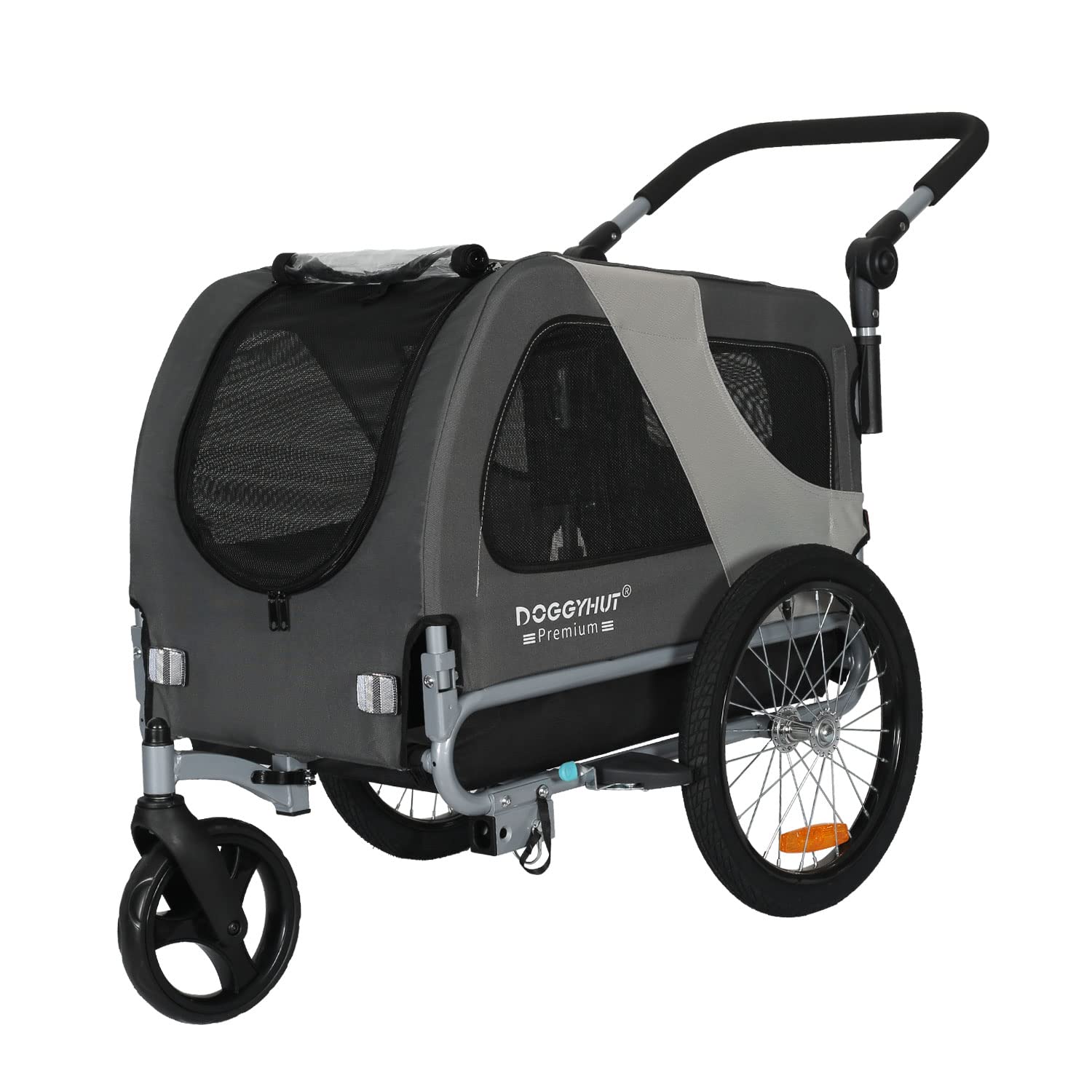 Doggyhut Premium Pet Bike Trailer Stroller for Small Medium or