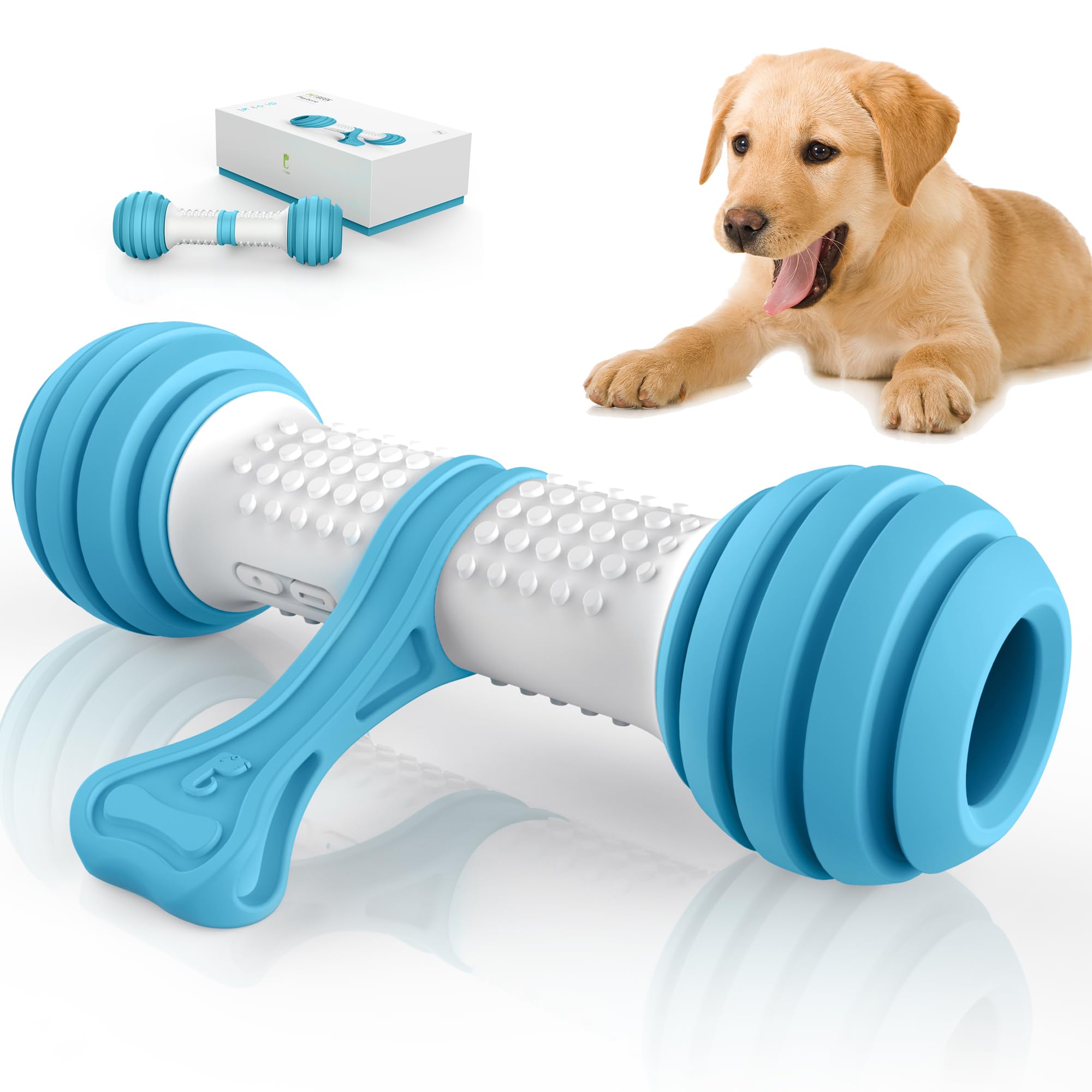 PETGEEK Interactive Dog Toys Durable Motion Activated Automatic Dog Bone  for Medium Large Dogs Boredom Electronic Dog Enrichme
