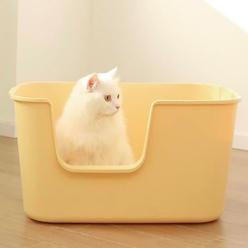 TownTime Extra Large Litter Box with High Sides 24.60" Lx16.92 Wx12.99 H,Anti-Splashing Kitty Litter Box,Tool-Free Assembly,Mult