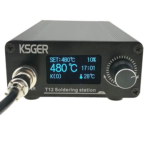 KSGER T12 Soldering Iron Station OLED DIY STM32 V2.1S Temperature Controller Electronic Welding Iron Tips Handle Aluminum Alloy 