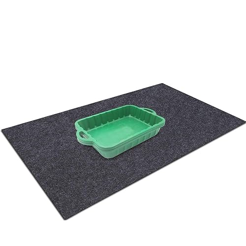 Meitola Cleanable Floor Oil Spill Mat,Oil Absorbing pad Durable Protective Surface Can be Used for car Oil Change (58in×36in)