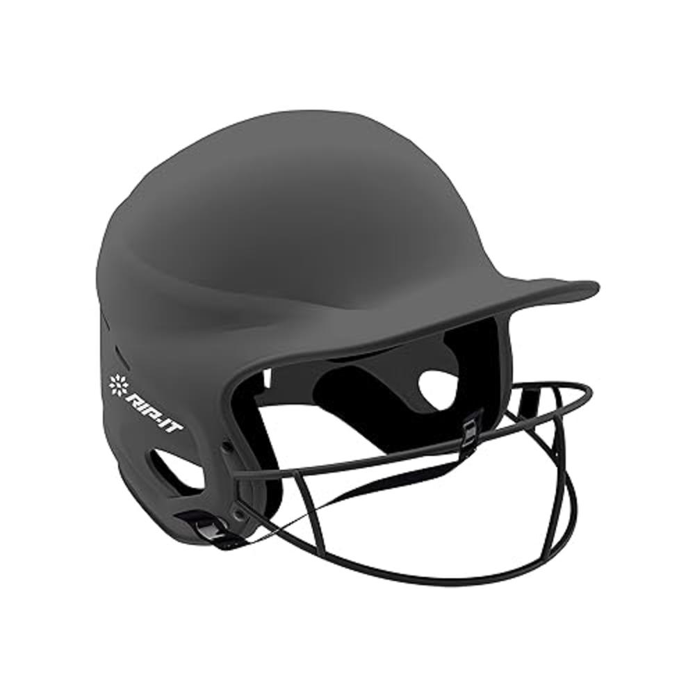 RIP-IT | Vision Pro Softball Batting Helmet | Matte | Charcoal XL | Lightweight Women's Sport Equipment