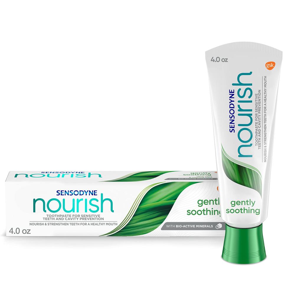 Sensodyne Nourish Gently Soothing Sensitive Toothpaste for Sensitive Teeth and Cavity Prevention - 4 oz