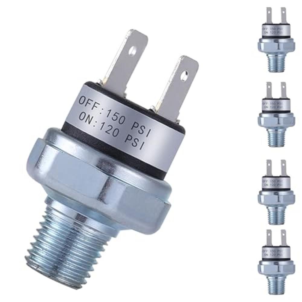 Ac Compressor Switch FanWayer Air Pressure Switch 120-150 PSI Pressure Switch 1/4