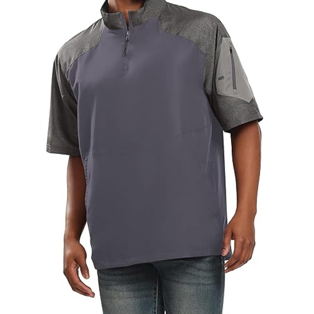 Holloway Sportswear Raider Short Sleeve Pullover L Carbon Print/Graphite
