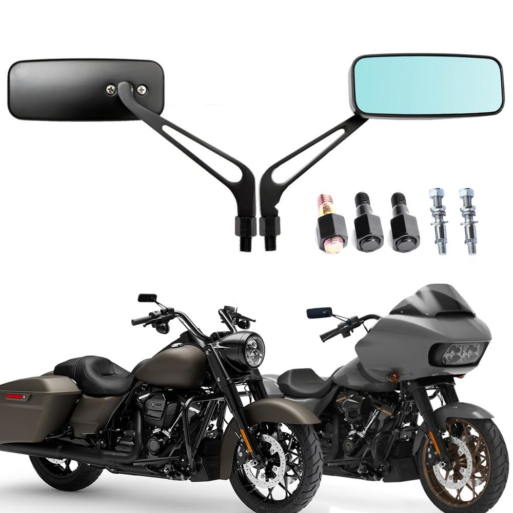 Specchietti Retrovisori Per Moto Con Frecce LED Integrate - Nero Opaco, Lente Fumè, Regolabili