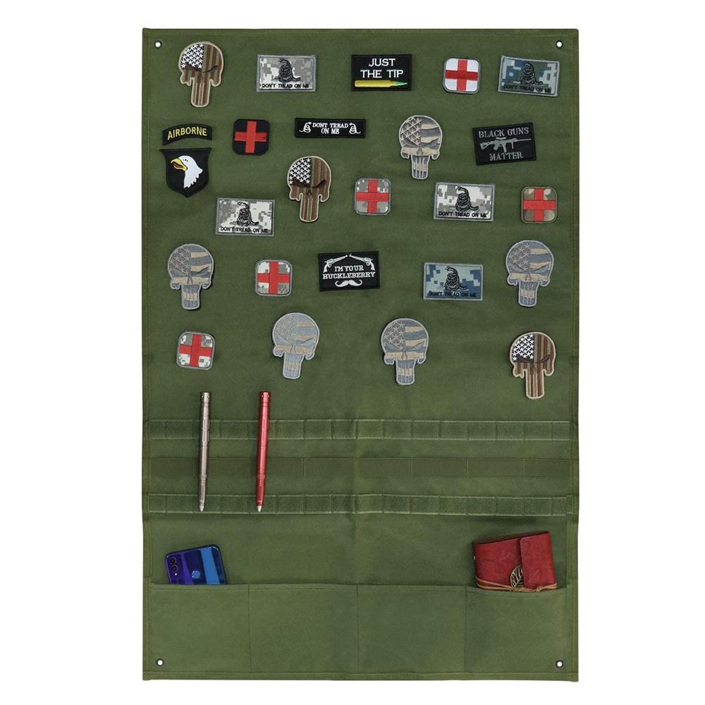 Patch Di Fissaggio Tattica Tattica Riflettente Con Morale Militare Ricamata Con Occhi Di Gatto, Chiusura Con Gancio E Anello Di Fissaggio (nero - Foto 11