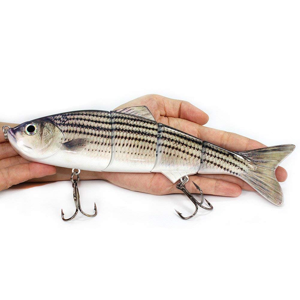 Sfeexun Lifelike 4 Segment Big Swimbaits for Bass Sinking Fishing Bass Lures Artificial Hard Bait Swimbait for Fishing Great for, brown Sfeexun Lifelike 4 Segment Big Swimbaits for Bass Sinking Fishing Bass Lures Artificial Hard Bait Swimbait for Fishing Great for, brown