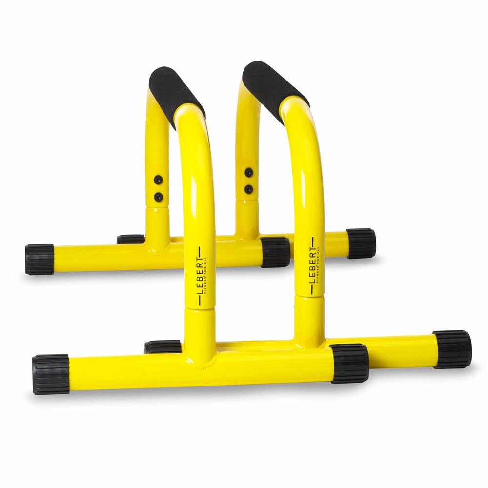 Lebert Fitness Parallette Push Up Bars Dip Station Stand - Perfect for Home and Garage Gym Exercise Equipment - Gymnastics, Cali