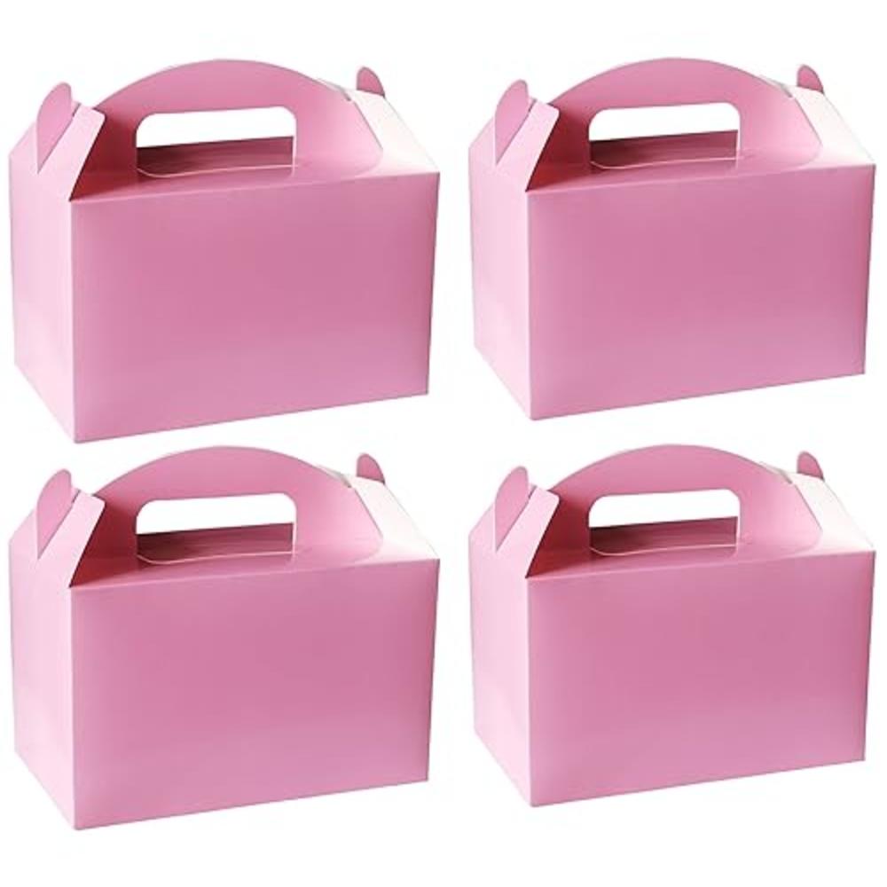 YUYNLEP 24 Packs Pink Treat Boxes Party Favor Boxes Goodie Gable Boxes ...
