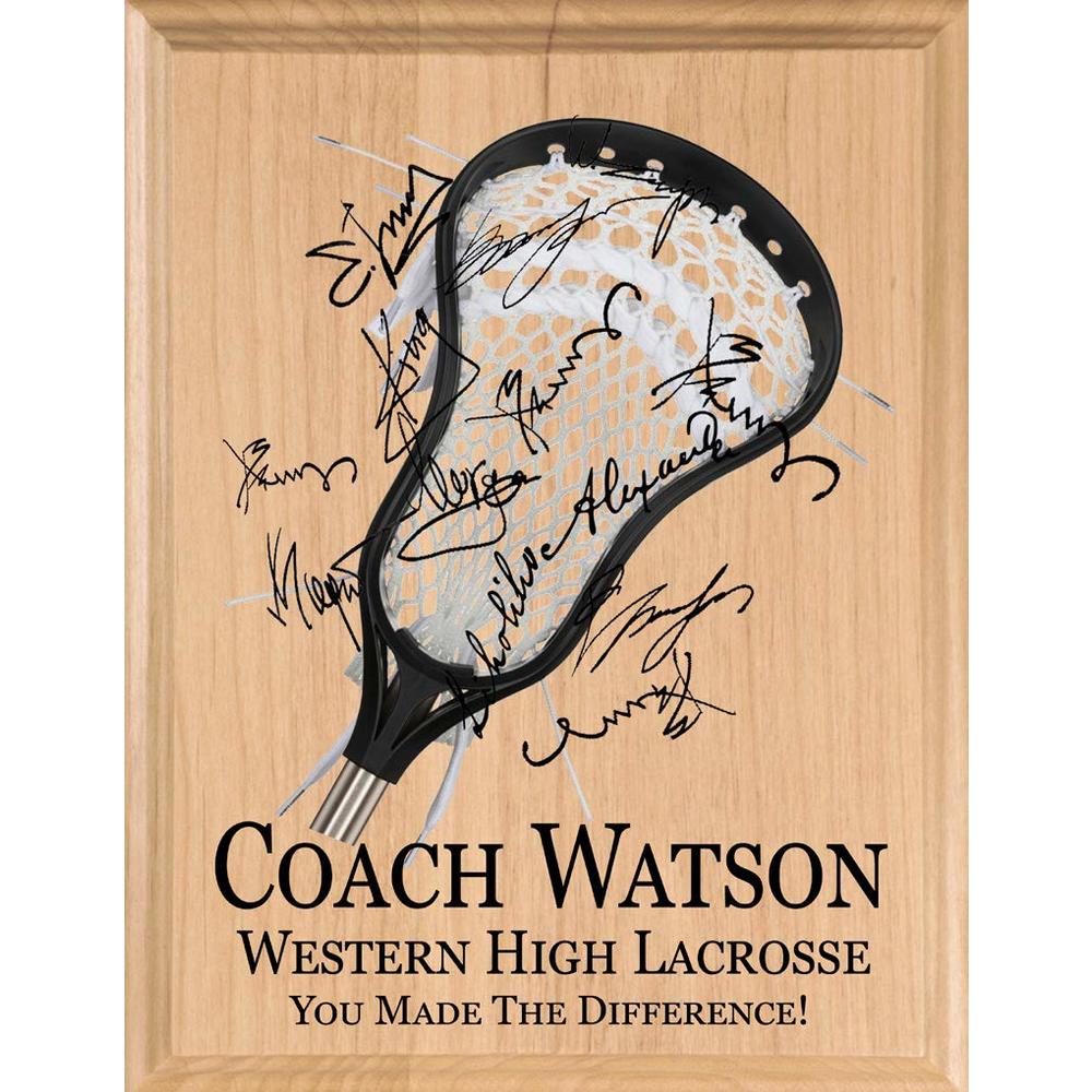 Broad Bay Coach Gift Plaque SIGNABLE PERSONALIZED Coaches Plaque For Team Signatures & Thank You Notes - Solid Wood - 8.5in x 11in x .75in