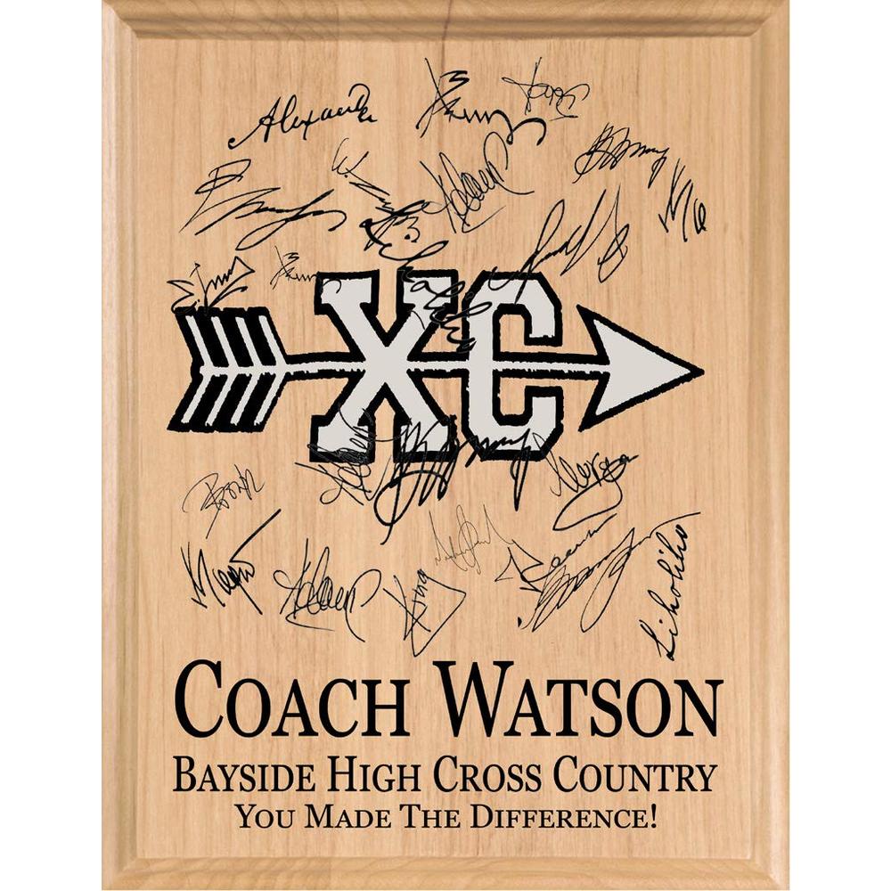 Broad Bay Coach Gift Plaque SIGNABLE PERSONALIZED Coaches Plaque For Team Signatures & Thank You Notes - Solid Wood - 8.5in x 11in x .75in