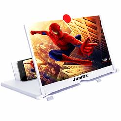 Junrbx 12" Screen Magnifier Amplifier, New Generation Mobile Phone Holder 3D HD Mobile Video Amplifier, Projection Amplifier Support X 