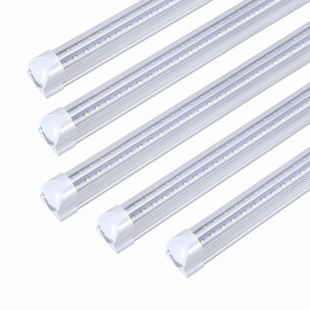 TRLIFE 8FT LED Light Fixtures 72W, T8 LED Shop Light 8FT 6000K Cool ...