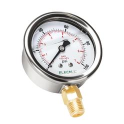 ELECALL 5000psi Silicone Oil Filled Hydraulic Pressure Gauge for Water Oil Air Pressure Test in Pool Pump Sand Filter Air Compre