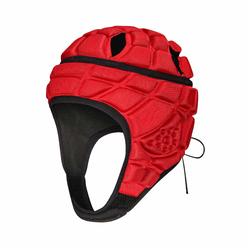 DGXINJUN Soft Shell Protective Headgear 7 V 7 Rugby Headguards Padding Padded Helmet Goalkeeper Adjustable Soccer Goalie Helmet 