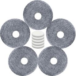 VENETIO iMOP Spin Mop Refills - Include 10" Washable Microfiber Mop Pad Replacements (Qty 5) and Water Filter Replacements (Qty 