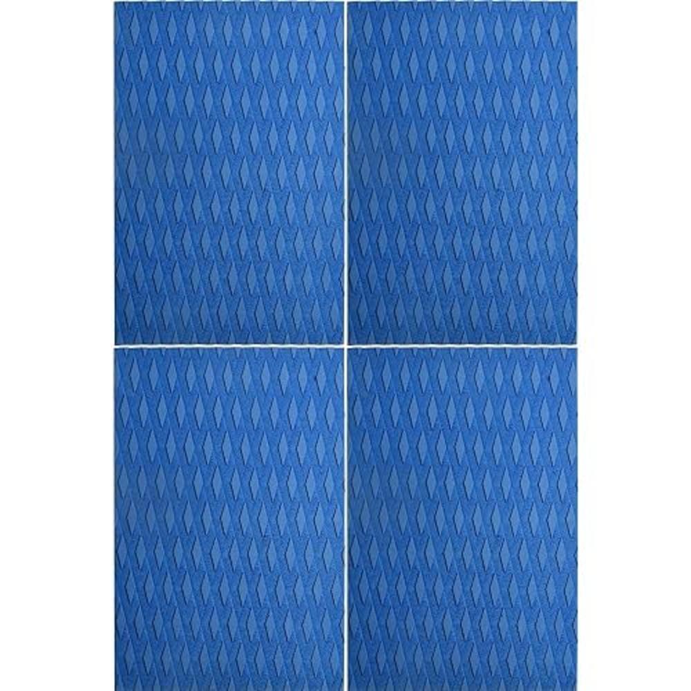OCEANBROAD 4 Pieces x (15in x 10in) Non-Slip Deck Pad Grip Mat, 3M Adhesive Trimmable EVA Traction Anti-Slip Foam Pad Sheet for 