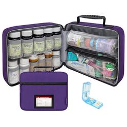 StarPlus2 Select Large Pill Bottle Organizer with Pill Cutter, Medicine Bag, Case, Carrier for Medications, Vitamins, and Medica
