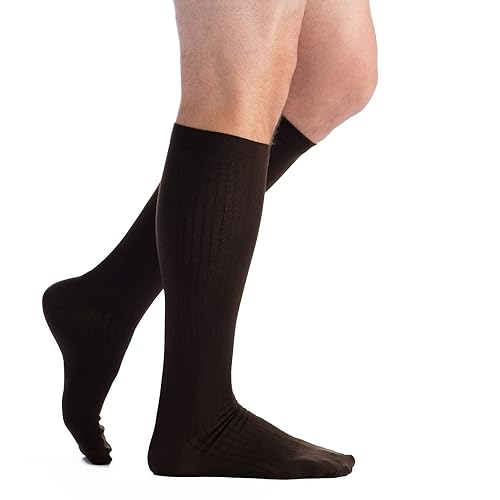 EvoNation Men’s Knee High 15-20 mmHg Graduated Compression Socks - Moderate Pressure Compression Garment