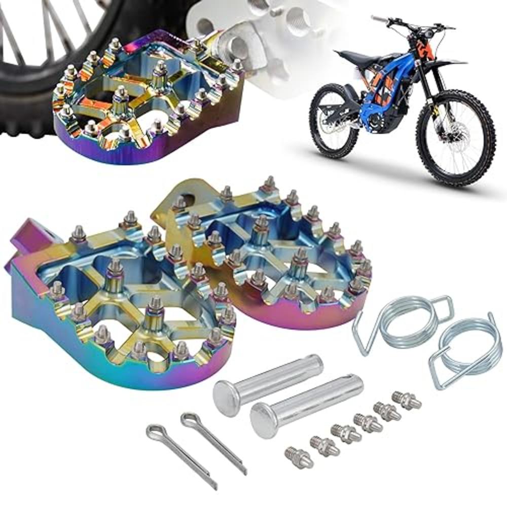 AnXin Foot Pegs Motorcycle Universal CNC Footpeg Footrest For PW 50 80 TW 200 CR CRF XR 50 70 80 100 110 KLX 110 TTR 90 90E - Qu