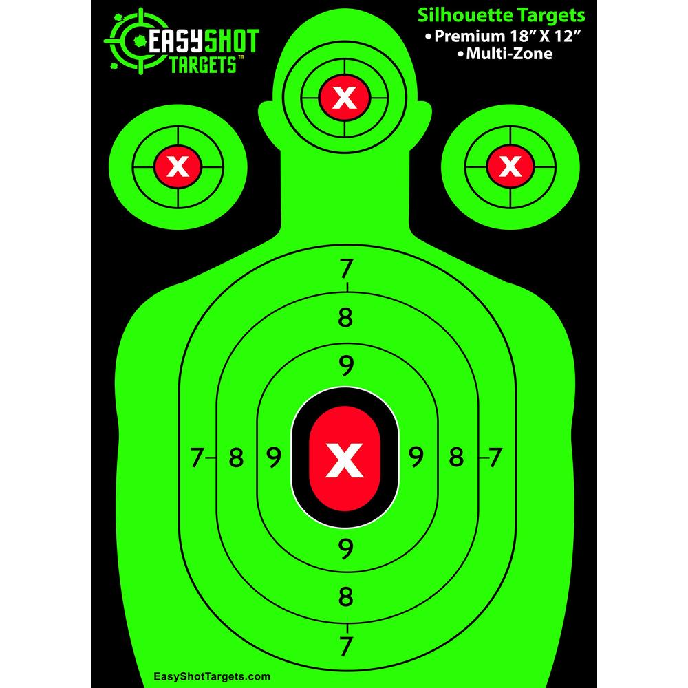 7 Point Paper Target EasyShot Targets Shooting Targets 12 x 18inch Targets Highly Visible ...