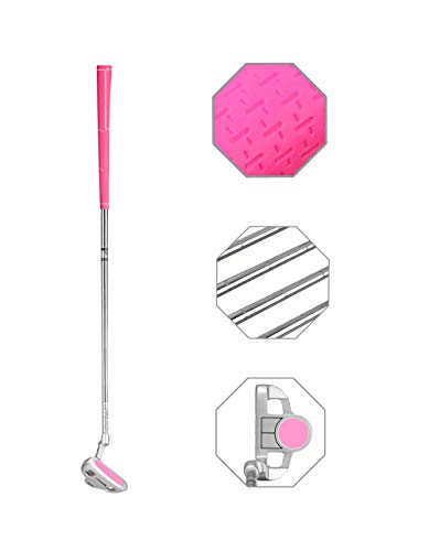 EnjoyCool Junior Golf Putter Stainless Steel Kids Putter Right Handed for Kids Ages 3-5(Pink Head+Pink Grip, 25inch,Age 3-5)
