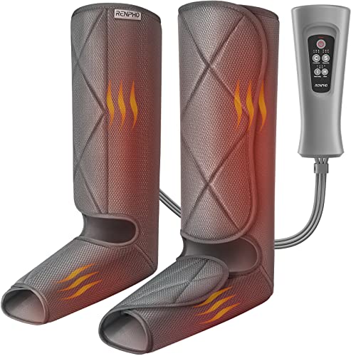 RENPHO Leg Massager Heat for Circulation Pain Relief, FSA HSA Eligible Christmas Gifts for Men Women, Air Compression Calf Foot 