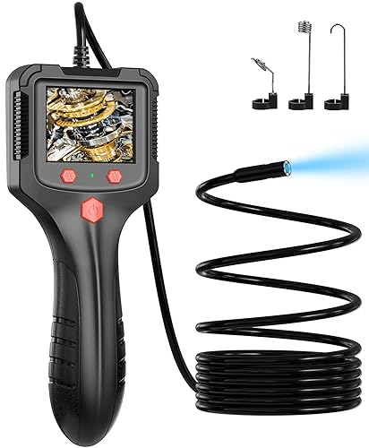 YEYETUO Endoscope Camera with Light, Industrial Digital Borescope, Snake Camera 1080P 8mm IP67 Waterproof Inspection Camera, Sewer Drain