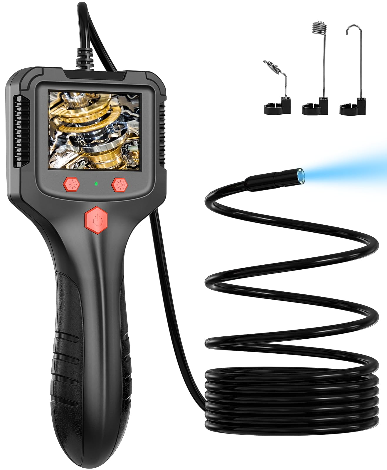 YEYETUO Endoscope Camera with Light, Industrial Digital Borescope, Snake Camera 1080P 8mm IP67 Waterproof Inspection Camera, Sewer Drain