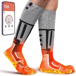 LEOFI Heated Socks for Men Women Rechargeable Washable 7.4V 6000mAh Battery Heated Socks APP Control Electric Heated Socks for Hunting