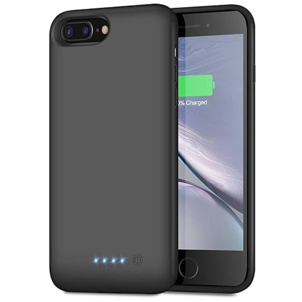 LanLuk Battery Case for iPhone 8 Plus/7 Plus/6 Plus/6s Plus,8500mAh Portable Protective Charging Case Extended Rechargeable Battery Pac
