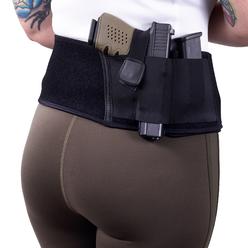 GoZier Tactical Concealed Carry Belly Band Holster ✮ Neoprene Waist Band System ✮ IWB Holder ✮ Free Zip Wallet Included ✮ Fits Up to 45” Waist ✮