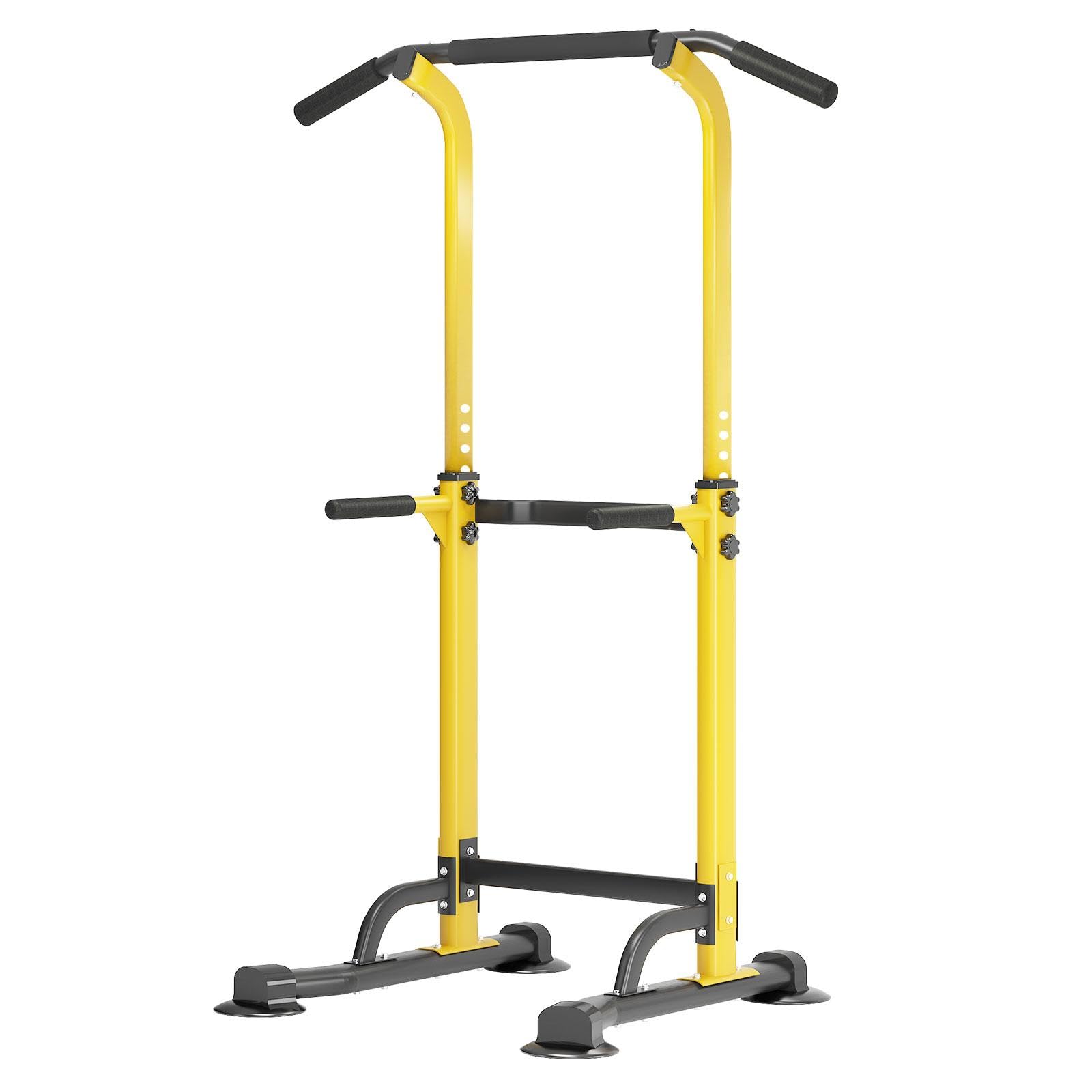 soges Power Tower Pull Up Bar Station, Free Standing Pull Up Rack Dip Station for Home Gym, Height Adjustable Home Strength Trai
