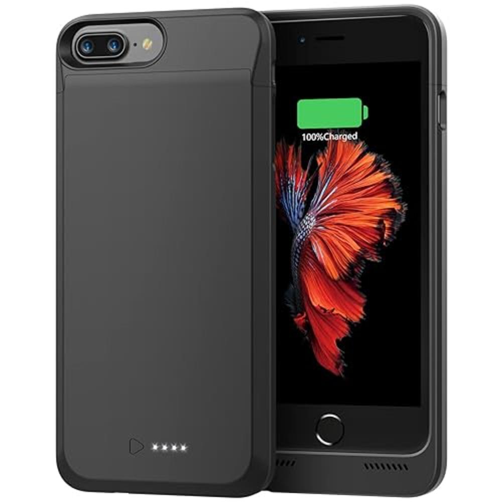 ATGIH Battery Case for iPhone 8 Plus/7 Plus, Real 6000mAh Ultra Slim Portable Charging Case Rechargeable Extended Charger Case C