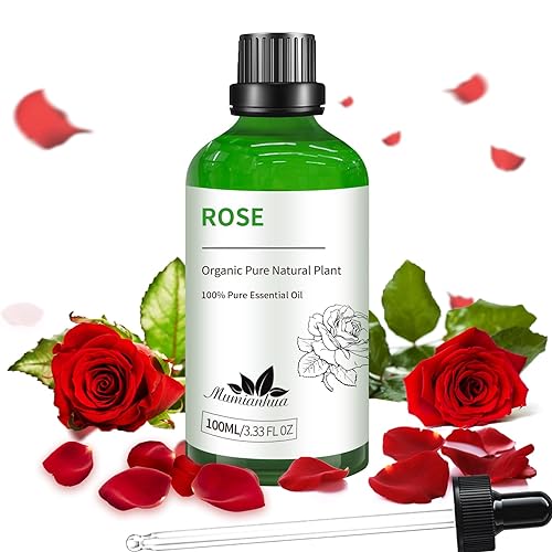 Mumianhua Rose Essential Oil Mumianhua Rose Oil Pure Essential Oil Rose Aromatherapy Essential Oil Undiluted Rose Fragrance Oil for Skin, 